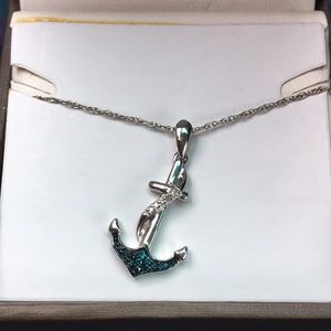 BLUE DIAMOND💎 anchor necklace ⚓️